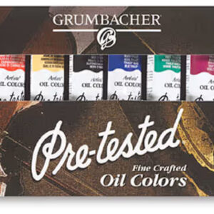Grumbacher Pre-tested Oils - Set of 10, Sampler Colors, 24 ml Tubes